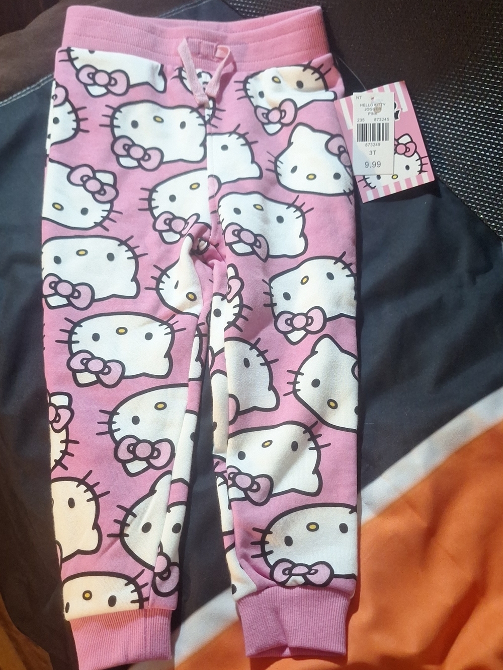 NWT Hello Kitty Pink & White Allover Character Sweatpants